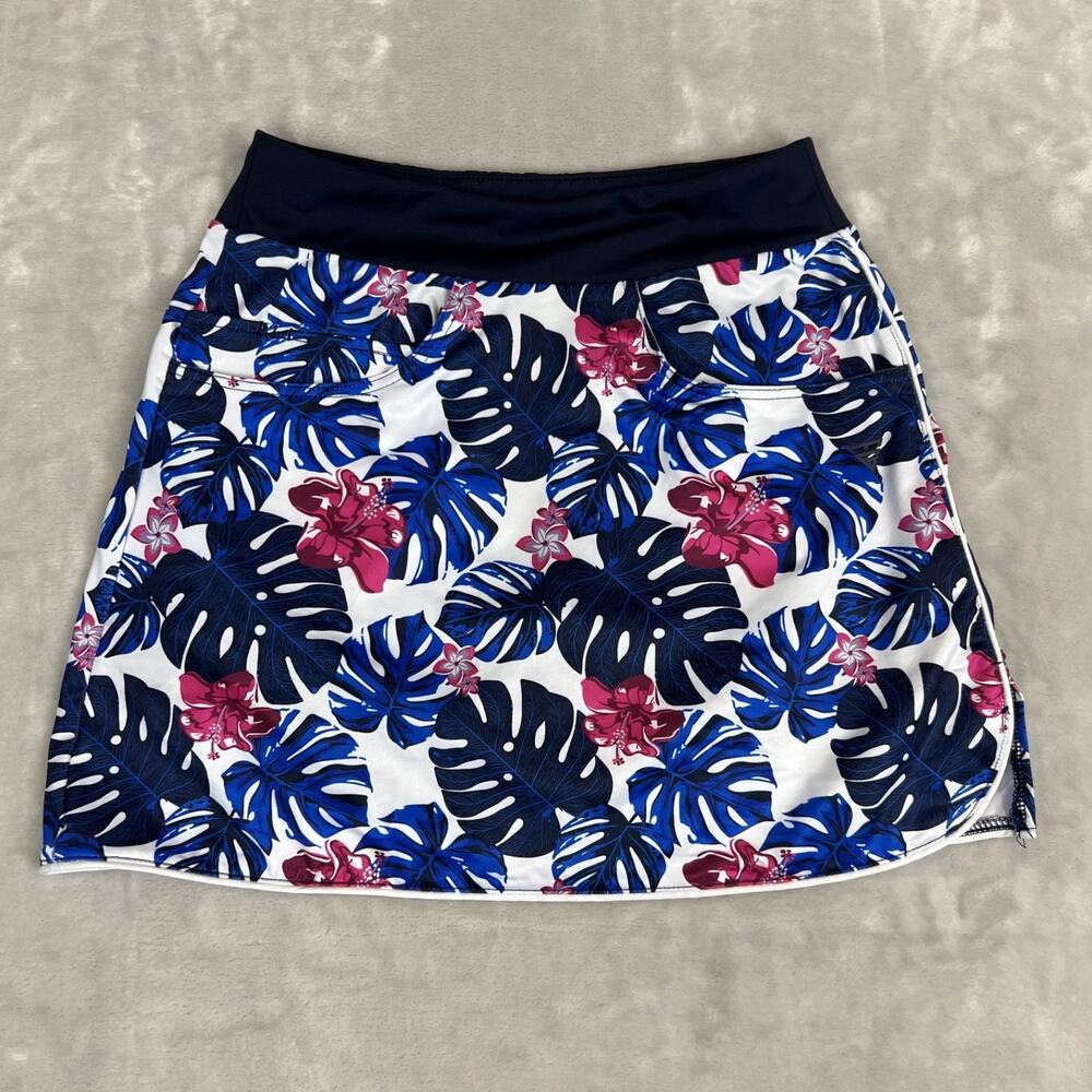 Maelreg Skort Womens‎ XS Blue Tropical Floral Athletic Golf Performance Preppy
